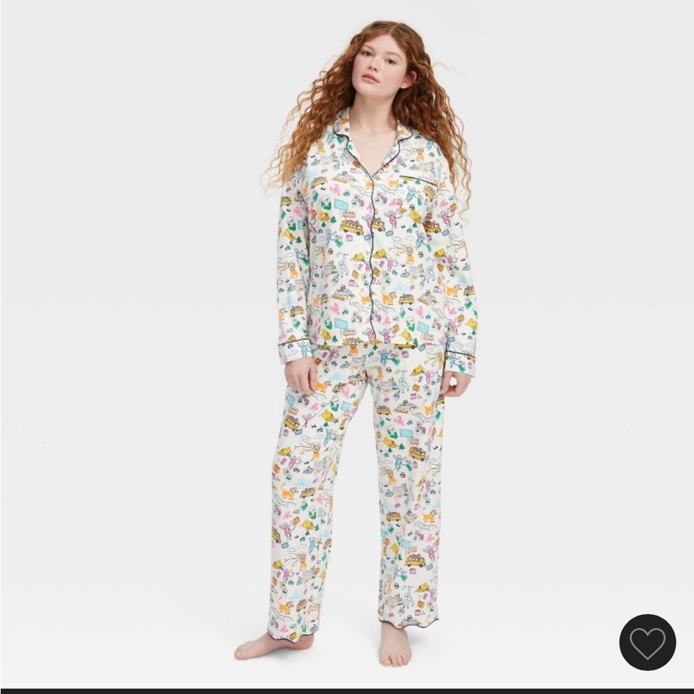 Roller Rabbit x Target Two-piece long sleeve pajama set Roadtrip print size M